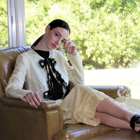 Prada Other - Vintage Prada Skirt Suit size 38 yellow black